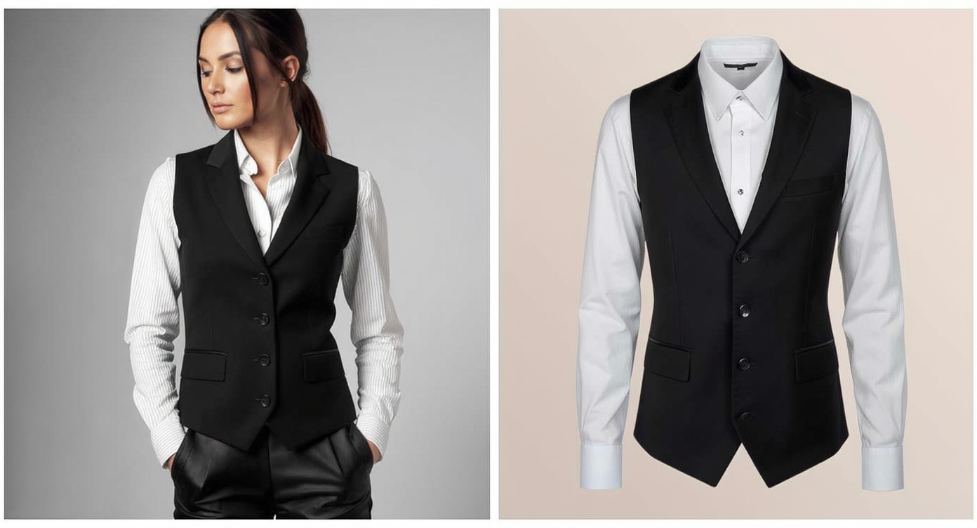 Different Types Of Vests Outerwear Clothing For Men And Women - Blazer Vests For Lady Office Armor
