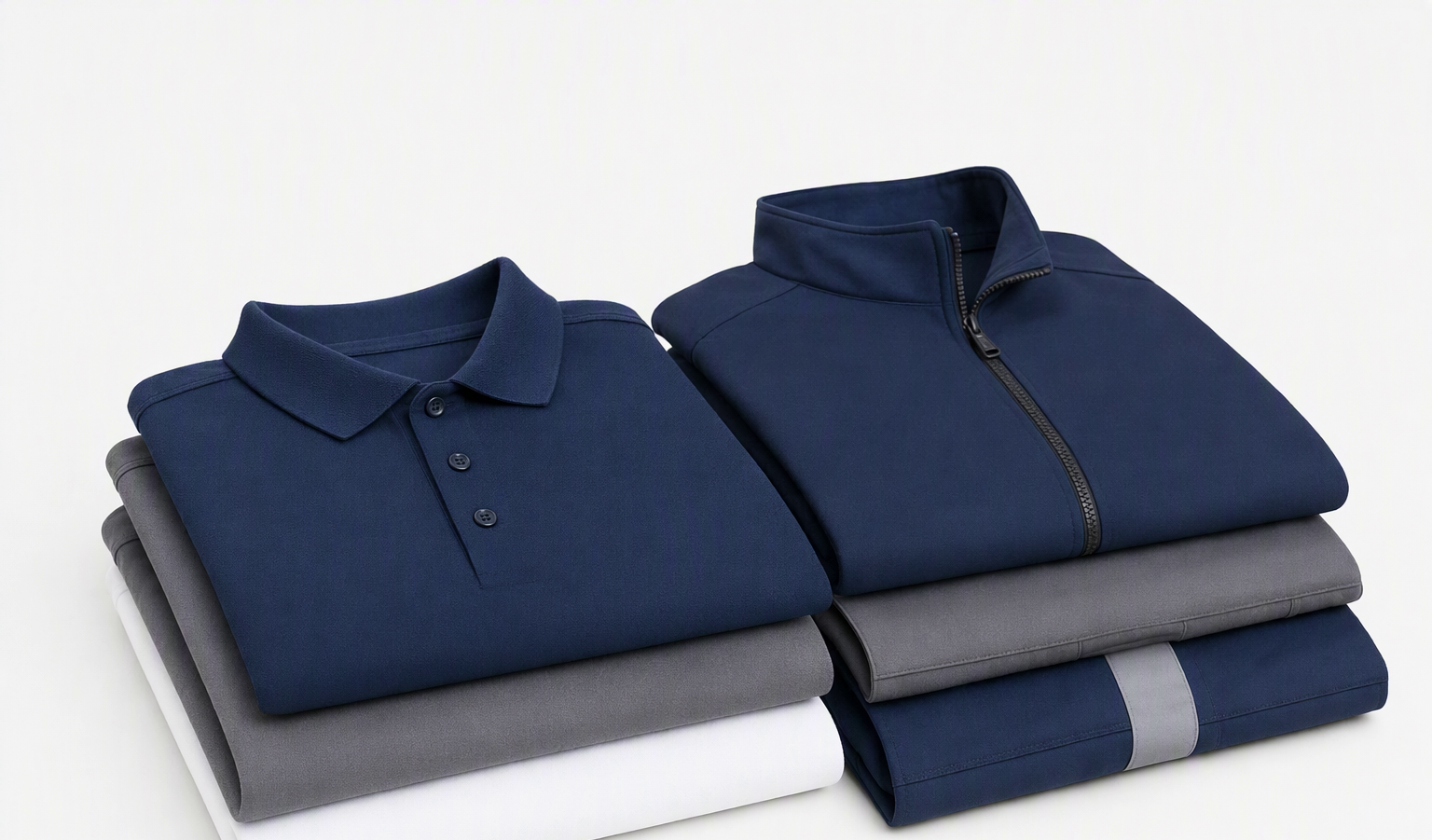 Custom corporate polo shirts and workwear uniforms
