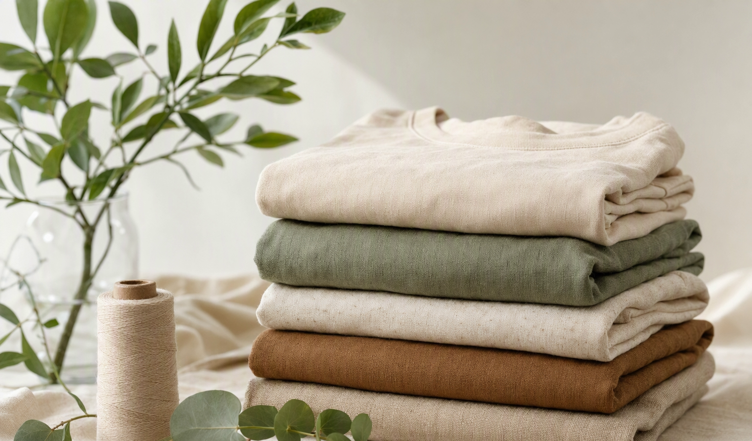 Sustainable apparel in organic cotton and recycled fabrics