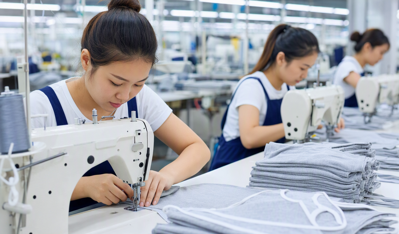 Fexwear in-house garment factory sewing tank tops